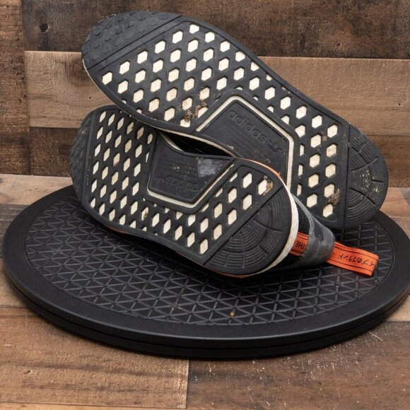 ADIDAS NMD R1 RAW AMBER MENS ATHLETIC SHOES RUNNING GYM CORE BLACK SIZE 13 - Picture 4 of 9